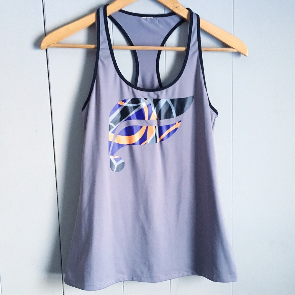 FABLETICS Logo Graphic Tank Gray Racer Back Small